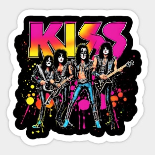 Kiss Band Sticker